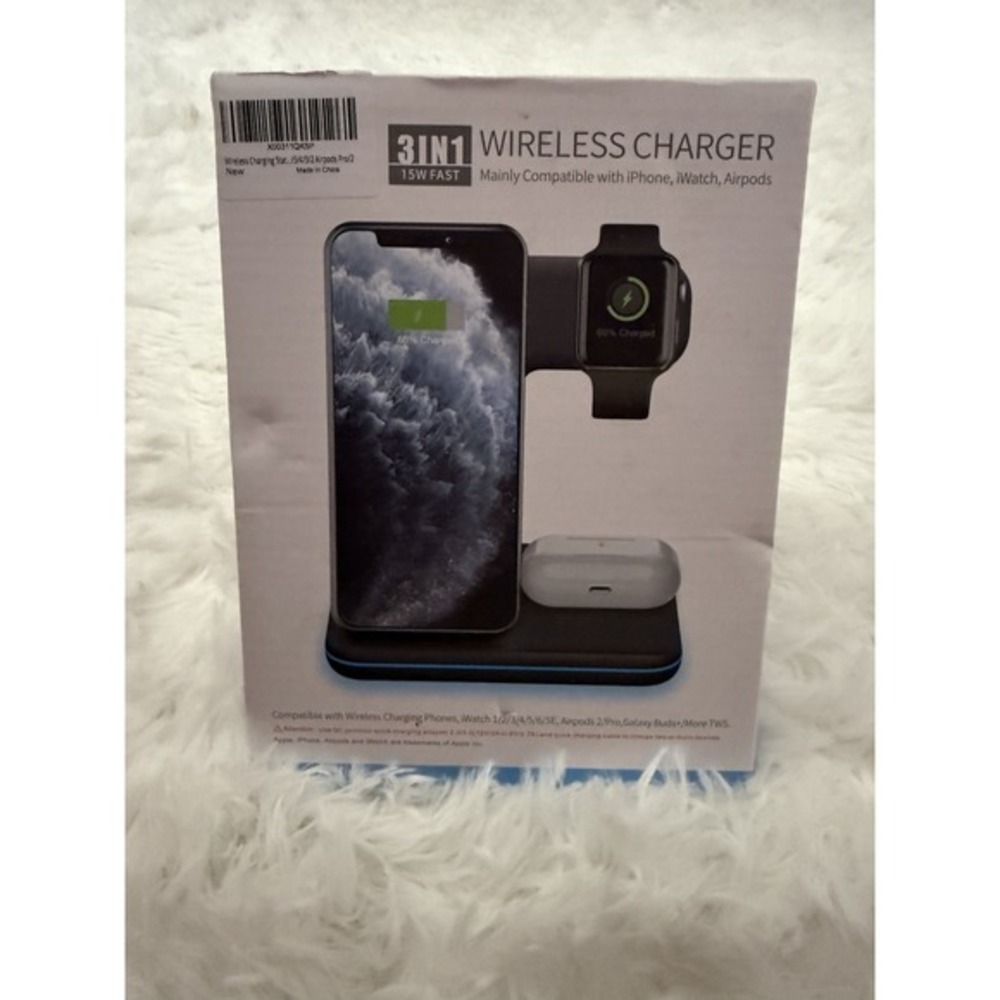 3 in 1‎ Wireless Charger 15W Fast Charging iPhone Apple Watch AirPods Stand